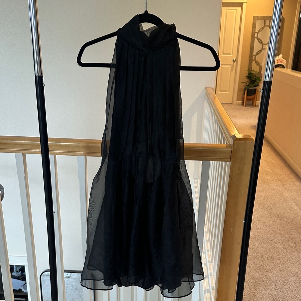 Elegant Black Zara Halter Dress